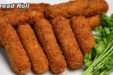 Crispy & Tasty Bread Roll Recipe/ Easy Iftar Snacks Recipe/ Bread Recipes