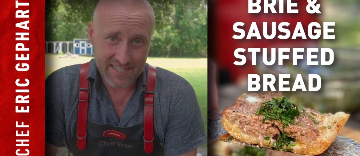 Delicious Thanksgiving Appetizer | Brie and Sausage Stuffed French Bread | Chef Eric Recipes