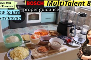 Bosch Food Processor Multi Talent 8 Review & Recipes | How To Use Bosch Food Processor Attachments