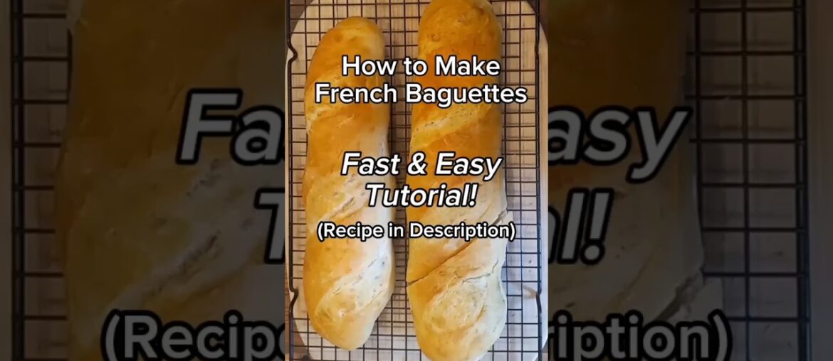 HOW TO MAKE FRENCH BAGUETTE BREAD - Fast & Easy Tutorial! Recipe in Description. #frenchbread