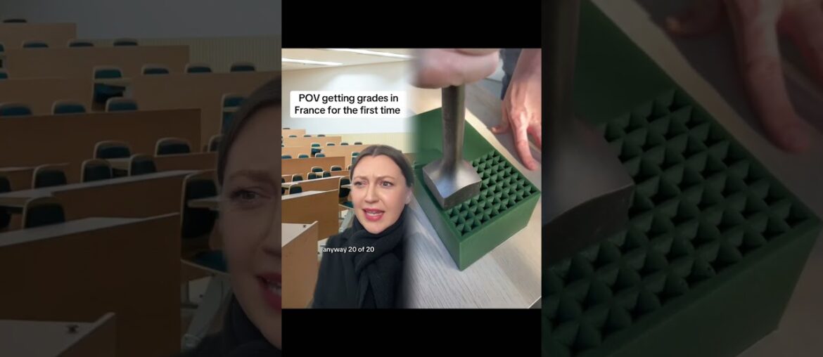 Grading in france be like #france #french #cultureshock #school #livingabroad