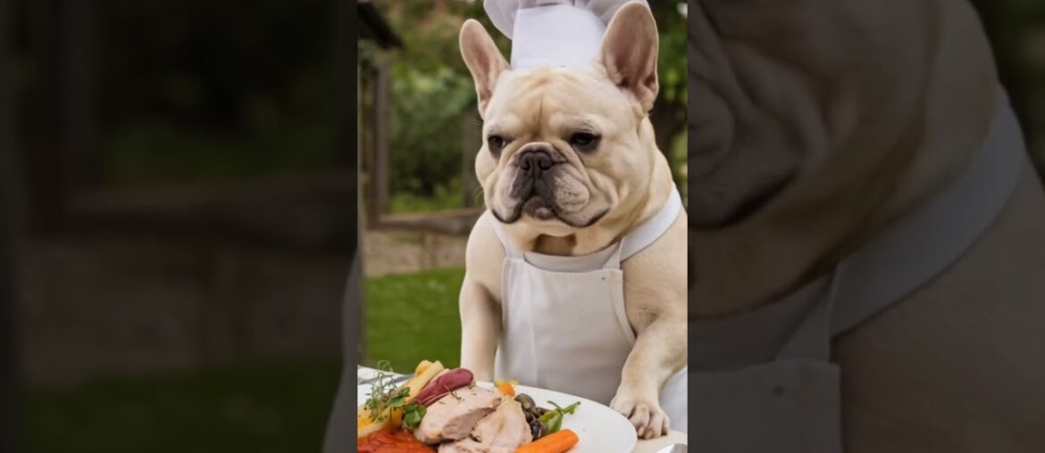 "French Bulldog Chef Cooks Up a Storm!" #dog #animals #shorts