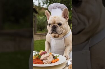 "French Bulldog Chef Cooks Up a Storm!" #dog #animals #shorts