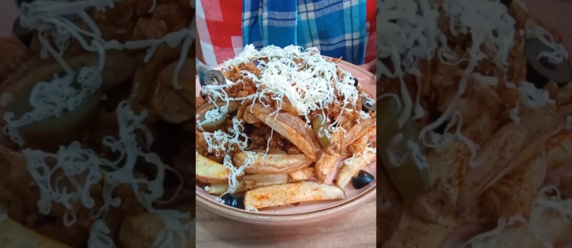 mutton keema french fries #shorts #mutton #keema #frenchfries #fries