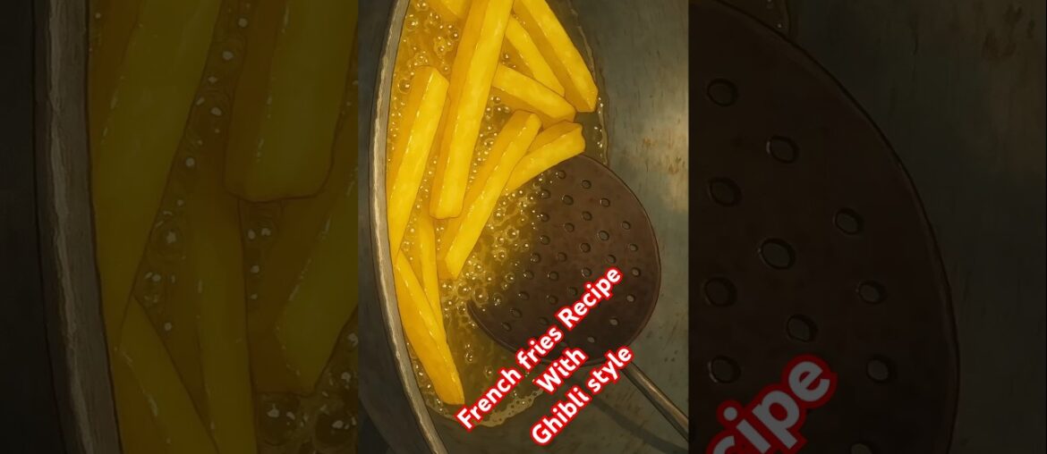 French fries with Ghibli Trend #ghibli #ghibliart #ytshortsindia #viralvideo #shorts