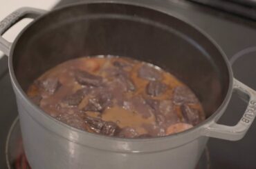 ASMR Cooking: French Beef Bourguignon at Home