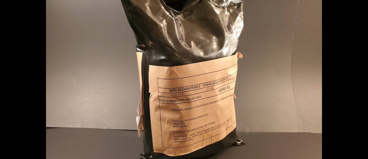 2022 French First Strike Ration 24 Hour Advanced Gourmet Combat MRE Tasting Test