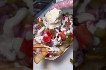 Loaded Gourmet Crispy Fries in Las Vegas Twisted Sourdough Pizza Affordable Lunch Steak Cheese