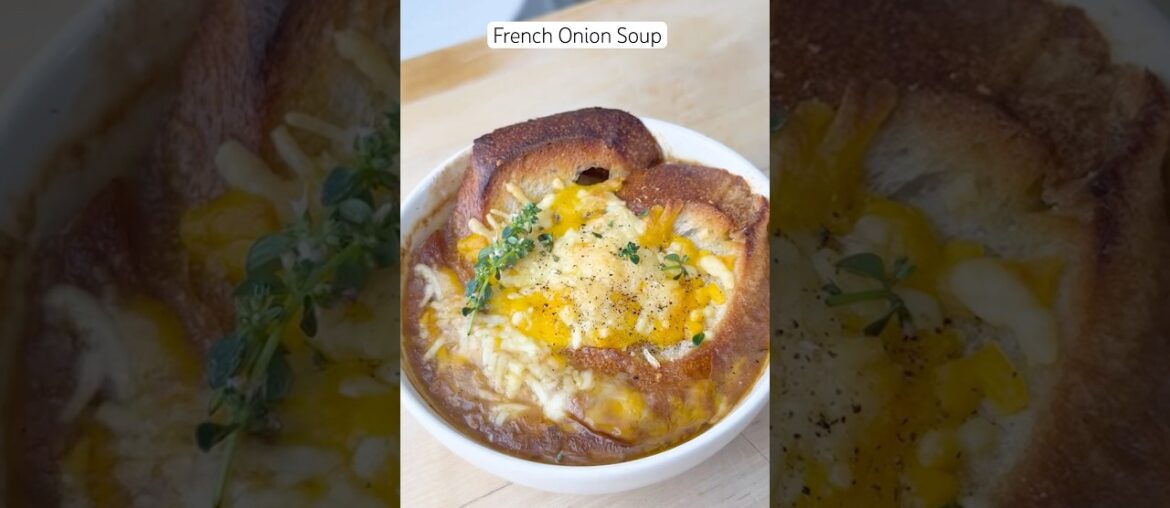 MINI SOUP SERIES EP. 1 - French Onion Soup  #easyrecipes #soup #goodsoup #fypage #cooking