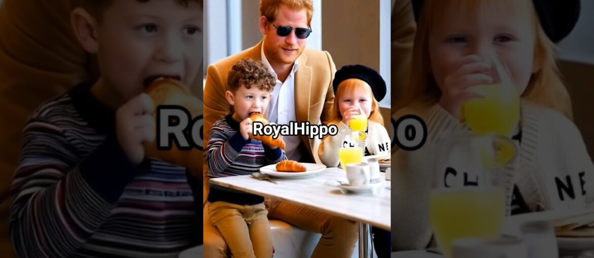 Prince Harry and kids in a Cafe in Paris #paris #French #food #cafe #cafemusic #princeharry #yummy