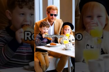 Prince Harry and kids in a Cafe in Paris #paris #French #food #cafe #cafemusic #princeharry #yummy