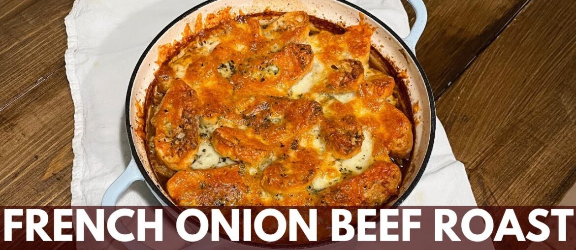 UNREAL FRENCH ONION BEEF ROAST SOUP RECIPE IN THE DUTCH OVEN!