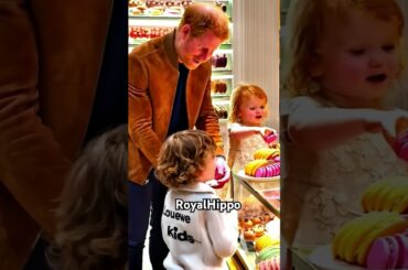 Prince Harry and kids in a French Patisserie #patisserie #French #cakes #macaron #food #yummy