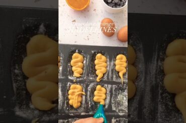 Chocolate Orange madeleines #recipe #chocolatecake #eggfreebaking #middleeasternsweets #nutscake