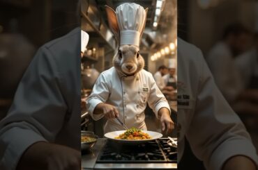 "You’ve Never Seen a Chef Like This Before!"#ChefRabbit#RabbitCooking#ShortsFeed#FYP#youtube#shorts