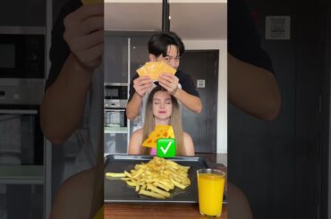 Yes or No? (Create French Fries Challenge!) feat @PANDAGIRLOFFICIAL #shorts