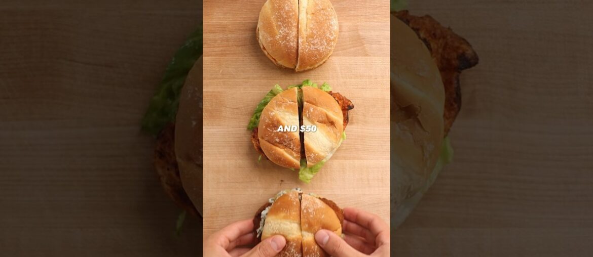Expensive Chicken Sandwich #cooking #food #foodasmr #recipe