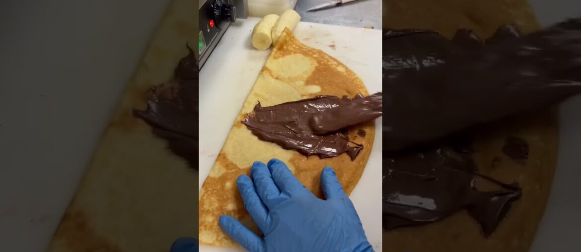Insane Nutella Loaded Crepes! #shorts