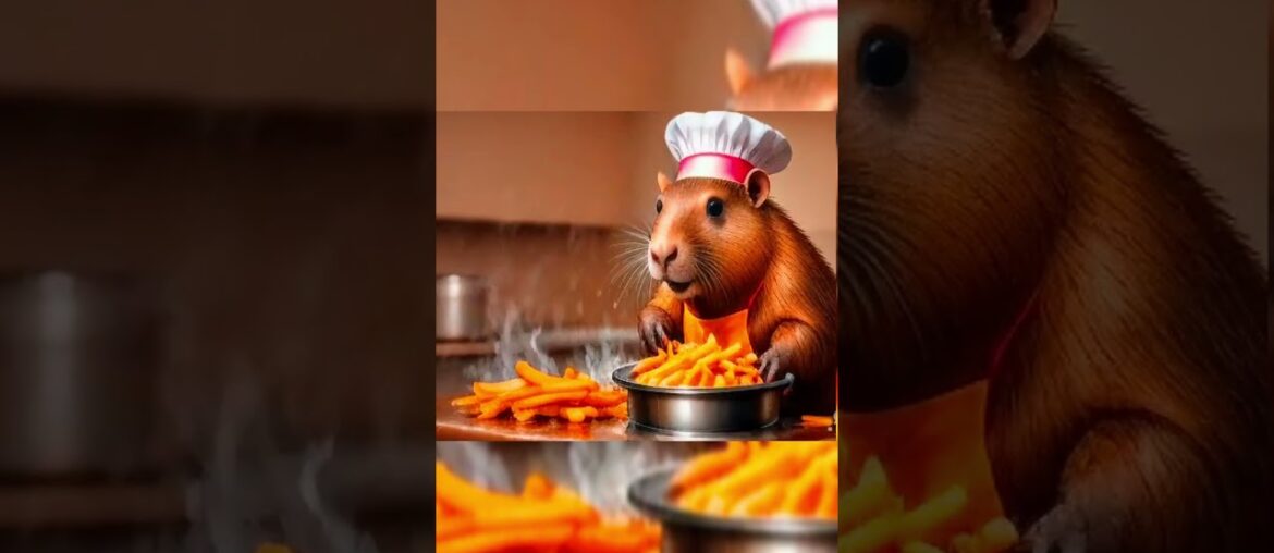 Cappybara’s Crunchy Fries: A Gourmet Adventure! #capybara #cooking #cute #fries #chef Cappybara's Crunchy Fries: A Gourmet Adventure! #capybara #cooking #cute #fries #chef