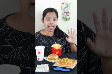 7 MINUTE Pasta Pizza , Burger & French Fries CHALLENGE  | 2000 RS  CHALLENGE  #shorts  #ashortaday