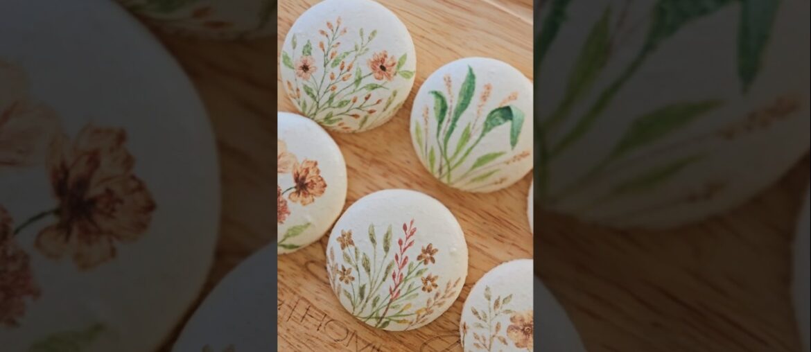 Hand Painting Macarons #shorts #macarons #baking