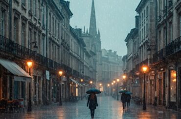 [No car noises]Walking in the Rain Walk Bordeaux 4k France|April 2025| ASMR Rain sounds for sleeping