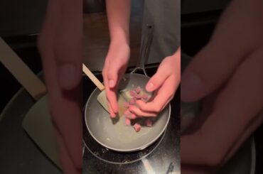 French omelette with crispy ham #cooking #recipe #food #breakfast #cookingfood #goviral #shorts