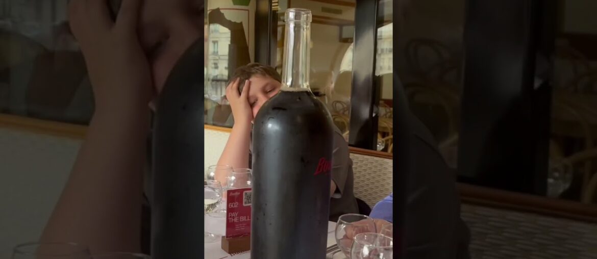 Never mind French wine, in some restaurants they have three liter soda bottles!  #travel #paris