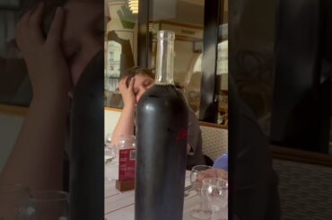 Never mind French wine, in some restaurants they have three liter soda bottles!  #travel #paris