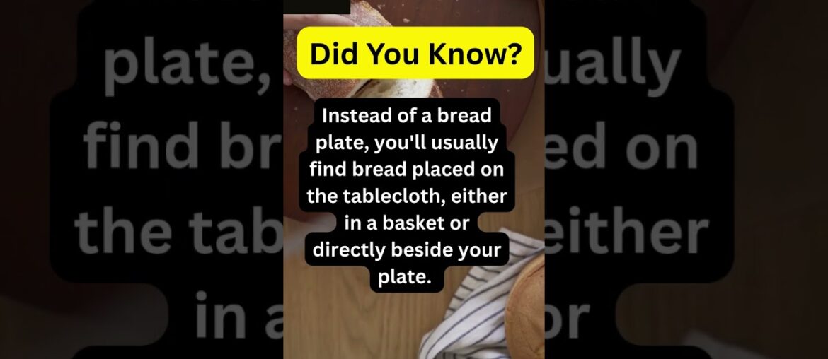 French Dining!!  #foryou #facts #france #french #diningtable #plate #etiquette #mindblown #bread