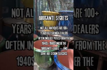 Not All Antiques Are 100 Years Old - Some French Sellers Have pre 1980’s items Listed as ‘Brocante’!