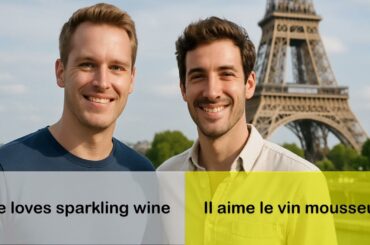 Say It In French I He loves sparkling wine