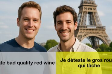 Say It In French I I hate bad quality red wine