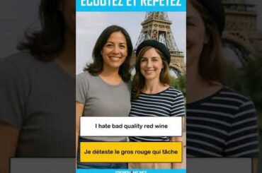 Say It In French I I hate bad quality red wine