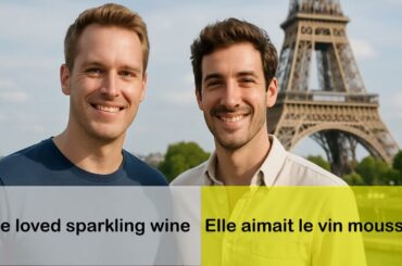Say It In French I She loved sparkling wine