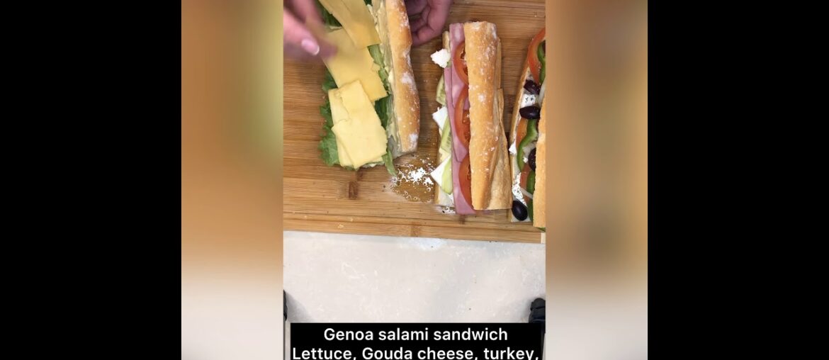 French baguette sandwiches