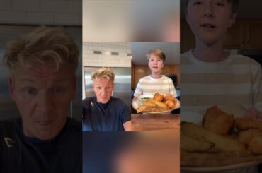 Colour me impressed !! Those fish and chips look good !! #gordonramsay #cooking