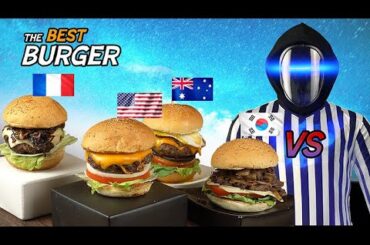 Burger Battle: USA vs France vs Korea vs Australia!