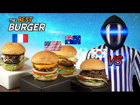Burger Battle: USA vs France vs Korea vs Australia! Burger Battle: USA vs France vs Korea vs Australia!