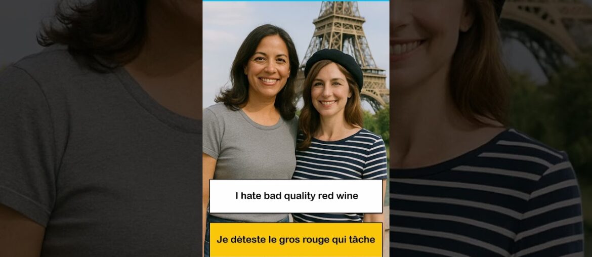 Say It In French I I hate bad quality red wine Say It In French I I hate bad quality red wine