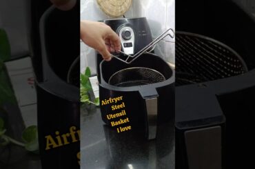 Airfryer episode 29: steel basket and handle in air fryer #shortsfeed