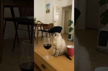 Of course I like wine, I’m French! #cutecat #cat #sirfetchalot #kitten #catshorts #cats #french