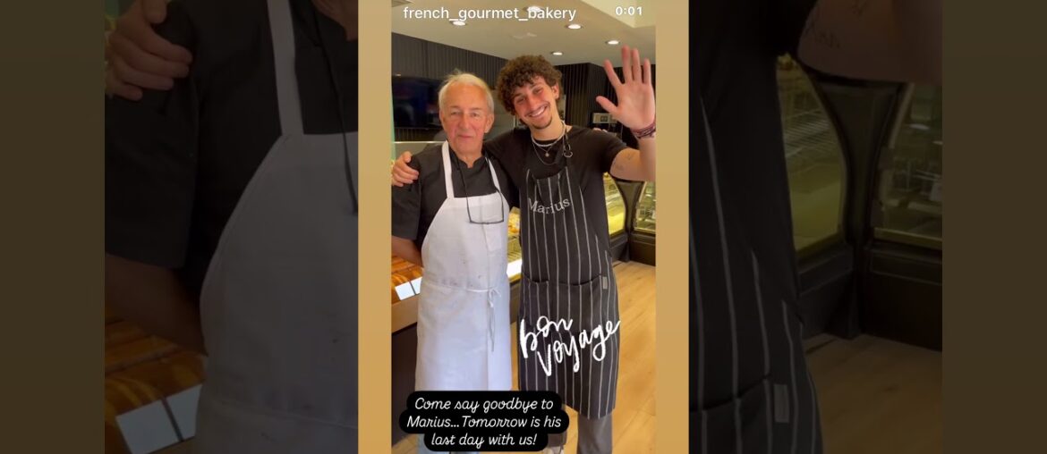 Goodbye for now, Marius! We will miss you! #frenchbakery