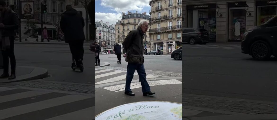 People Watching While Dining at Cafe de Flore in Paris, France