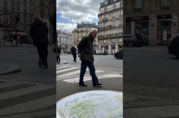 People Watching While Dining at Cafe de Flore in Paris, France