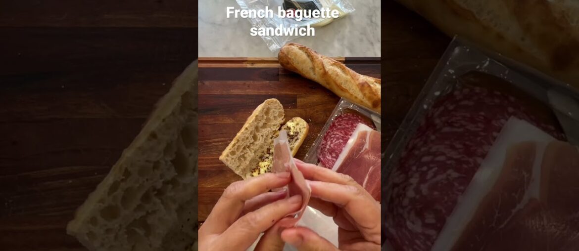 French baguette sandwich #sandwich #homecook #delicious #shorts