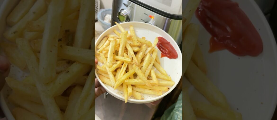 Without oil french fries #frenchfries #fries #nooil #airfryerrecipes #ytshorts #viralvideo #trending