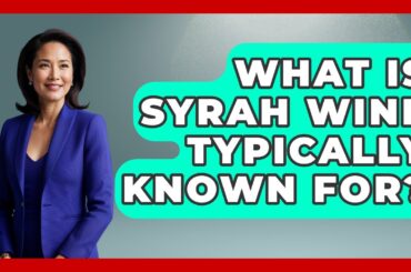 What Is Syrah Wine Typically Known For? - France Fact File