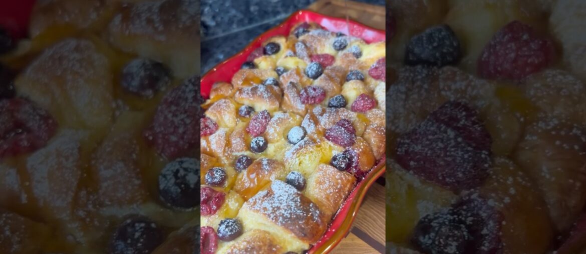 Baked French Toast #baking #recipe #food #frenchtoast #croissant #youtubeshorts #shorts #mothersday