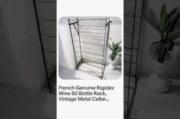 French Genuine Rigidex Wine 50 Bottle Rack, Vintage Metal Cellar Rack (C84)